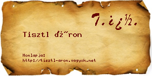 Tisztl Áron névjegykártya